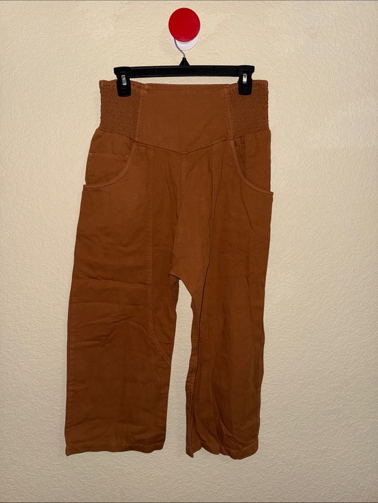 We The Free Pants - We The Free Cropped Wide-Leg Pants in Rust